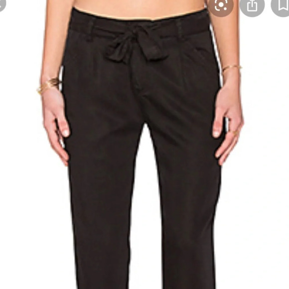 Michael Stars Straight Leg Pant in Black - Picture 1 of 7